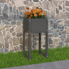 vidaXL Kvetináč sivý 40x40x81 cm borovicový masív 822126
