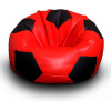 FITMANIA Sedací vak Futbalová LOPTA XXL 450L Vzor: 09 ČERVENO-ČERNÁ různé vzory