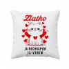 Zlatko, ja nechrápem, ja vrním - vankúš s potlačou - Tričkový | Biela