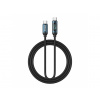 Nabíjací kábel BWOO USB-C - USB-C 1m 60W s LED displejom čierny