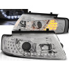 VW PASSAT B5 96-00 - predné chrom svetlá s LED svietením a LED smerovky
