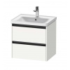 Duravit Ketho.2 Umývadlová skrinka, 55x58x46 cm, 2 zásuvky, matná biela K25281018180000