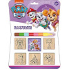 Jiri Models Razítka 5 1 s poduškou dřevěná 5x5cm s voskovkou Tlapková patrola Paw Patrol na kartě