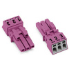 WAGO 890-283/082-000 sieťový konektor 890 zásuvka Počet kontaktov: 3 16 A ružová 50 ks; 890-283/082-000