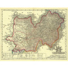 DEMETER GÖRÖG (1760-1833): Mapa Užské stolice. Kolorovaná medirytina. Budapešť, 1811. Druh potlače: Plagát rozmer 75x60 (papier posterový, 200g, satinovaný) - Reprodukcia dekoračnej historickej mapy n