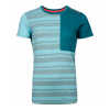 Ortovox tričko 185 Rock'N'Wool Short Sleeve W | farba: ice waterfall, veľkosť: XL