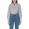 Calvin Klein Jeans Košele a blúzky WOVEN LABEL CROPPED J20J225078 Modrá