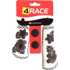 gripy 4RACE bílo-hnědé imitace kůže květy 135+95mm