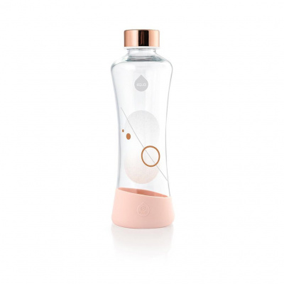 Equa, Sklenená fľaša SQUEEZE, 550 ml - Metallic Rose Gold