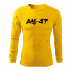 DRAGOWA Fit-T tričko s dlhým rukávom AK-47, žltá 160g/m2 - L