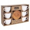 Súprava šálok s tanierikmi porcelánové malé biele 6 ks ORION 100 ml