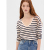 GAP Pruhované tričko organic Biela XS