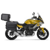 SHAD Kompletná sada čiernych hliníkových kufrov SHAD TERRA BLACK, 48 litrov vrchný kufor, 36/36 litrov bočné kufre, vrátane montážnej sady a platni SHAD BMW F 900 XR
