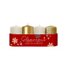 BARTEK Shimmer & Bright sviečky advent 40x70mm, zlatý mix (4ks), doba horenia 10 hodín