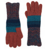Rukavice - Päť -fantastické rukavice pre dámsky šál modrý akryl, zelený. Universal (Zimné lyžiarske rukavice ruky 18-19 cm)