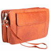 Ruka vrecka 1265-BS C.Brown Brown, červená (Dva -chamberská malá pánska kožená klobása)