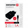 Swissten Síťový Adaptér Smart Ic 1X Usb 1A Power + Datový Kabel Usb / Micro Usb 1,2 M Černý 22062000