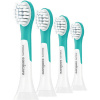 Philips Sonicare Sonicare for Kids 4+ vymeniteľné nástavce pre elektrické kefky 4 ks svetlozelená, biela; HX6034/33