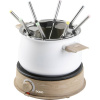 DOMO DO736F fondue 1500 W indikátor, 8 napichovátek na fondue drevo, biela; DO736F