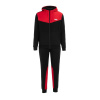 Lonsdale Mens Tracksuit Black/Red 4XL