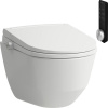 LAUFEN Cleanet Pro sprchová toaleta, závesná WC misa Rimless s hlbokým splachovaním, s vyhrievanou doskou na sedenie, 370 x 530 mm, biela, H600890000S002