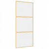 VidaXL Posuvné dvere, zlaté, 90x205 cm, priehľadné ESG sklo