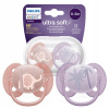 Avent Philips šidítko Ultrasoft Premium Zvířátko 2 ks ružová/oranžová