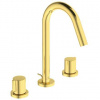 Ideal Standard Joy - Umývadlová batéria, 3-otvorová inštalácia, s výpustom, Brushed Gold BC783A2
