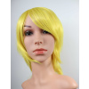 Cosplay krátka žltá blond parochňa s copom a ofinou