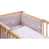 Dětská postýlka s vyndavacími příčkami - přírodní ECO - 120x60 cm s kompletní výbavou Toro Barva soupravy: Toro béžová