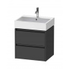 Duravit Ketho.2 Umývadlová skrinka, 55x58x46 cm, 2 zásuvky, grafit mat K25275049490000