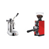 La Pavoni Stradivari Professional Lusso + Eureka Mignon Libra 65 All Purpose, CR ferrari red