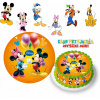 DIGITÁLNA TLAČ Jedlý obrázok na tortu Myšiak Mickey MINNIE + POSTAVY TEXT 79