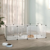 vidaXL Klietka pre malé zvieratá priehľadná 144x74x46,5 cm PP a oceľ 340572