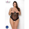 Passion Passion Plus Size NORTH Body (Black), krajkové body 6XL/7XL