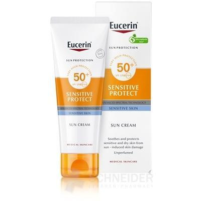 Eucerin SUN SENSITIVE PROTECT SPF50+ Krém vysoko ochranný krém na oplalovanie, na tvár 1x50 ml