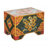 Sanu Babu Drevená šperkovnica ručne maľovaná, budhistické motívy, 15x11x11cm (4A)