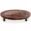PODNOS DREVENÁ DEKORATÍVNA OKRÚHLA NA NÔŽKÁCH 30CM