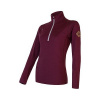 SENSOR MERINO UPPER dámská mikina krátký zip port red 21200038-01