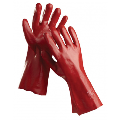 Pracovné rukavice máčané Červa REDSTART PVC 27 cm Velikost: 10