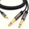 Kábel Nakamichi Kábel 1x mini jack 3,5 mm - 2x Jack 6.3 mm 2x jack (6,3 mm) - minijack (3,5 mm) 1,5 m