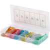KS Tools 970.0250970.0250 štandardné plochá poistka pre motorové vozidlá, 5 A, 10 A, 15 A, 20 A, 25 A, 30 A, 120 dielov; 970.0250