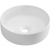 Isvea INFINITY ROUND keramické umývadlo na dosku, priemer 36cm, matná biela 10NF65036-2L