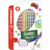 FAREBNÉ CERUZKY - STABILO EASY - COLORS - PRE PRAVÁKOV | 12 KS + STRÚHADLO