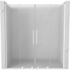 Mexen Velar L Duo posuvné sprchové dvere 180 cm, mrazivé, biele - 871-180-003-32-20