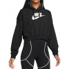 Nike Sportswear Club Fleece Oversized Crop Hoodie - black/white