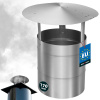 Komínová strieška pozinkovaná inox 170 mm