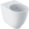 GEBERIT Stojacie WC s hlbokým splach. Acanto, zvýšené, v jednej rovine so stenou, Biela, 500.602.01.2