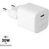 FIXED Mini nabíjačka s USB-C výstupom a podporou PD 30W biela FIXC30M-C-WH