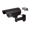iGET HGDOA5666 - atrapa/maketa bezpečnostnej CCTV kamery, blikajúce červ. LED,4x nálepka CCTV varovania (75020507)